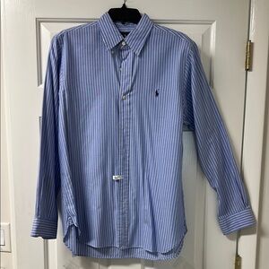 Ralph Lauren Blue Dress Shirt with Pinstripes
